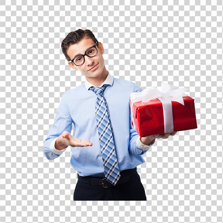 Man with Gift 1