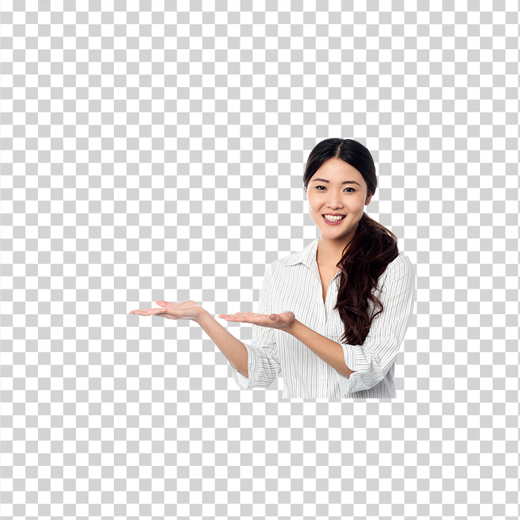 Girl Pointing Left Background Image