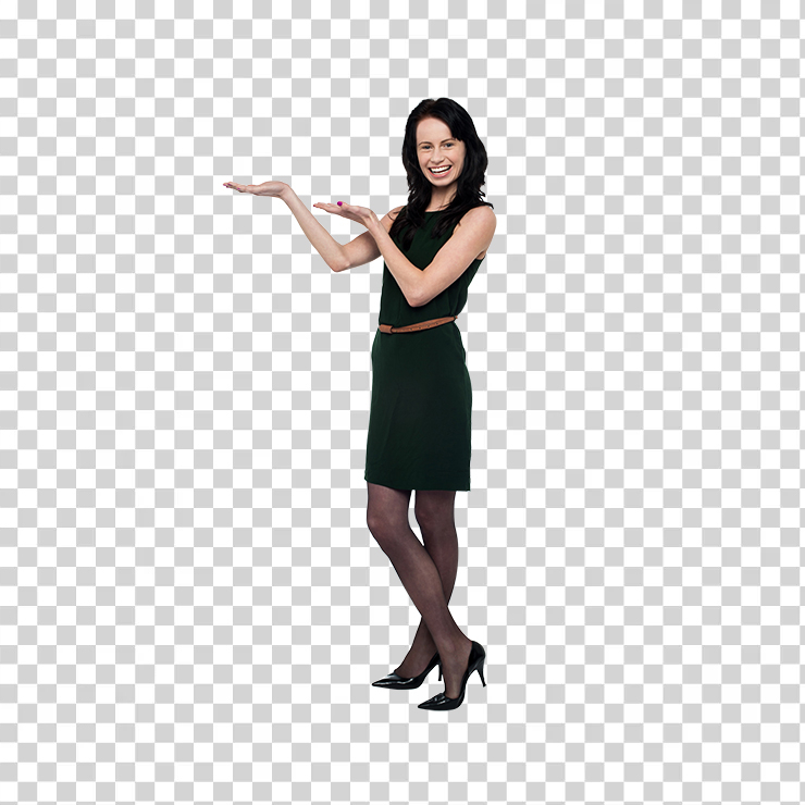 Girl Pointing Left Image