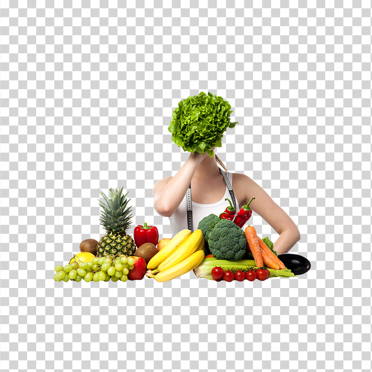 Girl With Fruits Image