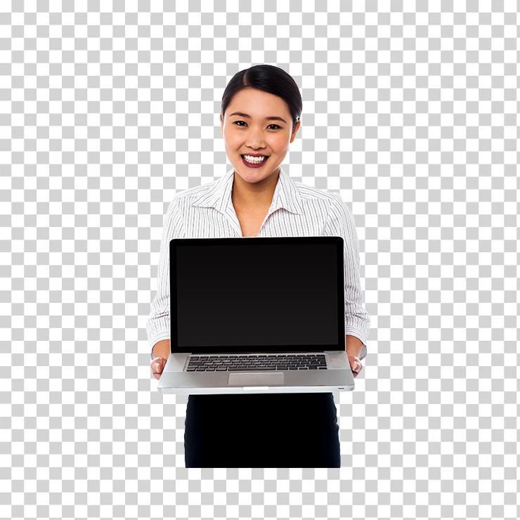 Girl With Laptop Image 1