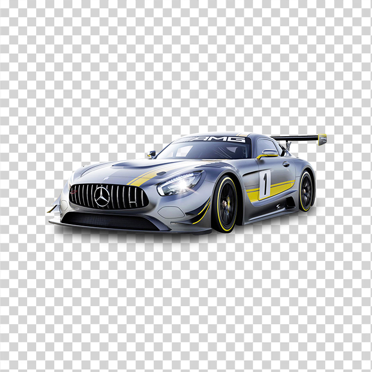 Gray Mercedes Benz Race Car