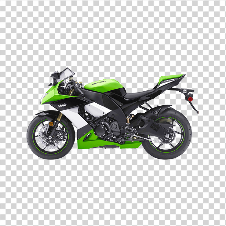Green Kawasaki Ninja Zx R Sport Motorcycle Bike