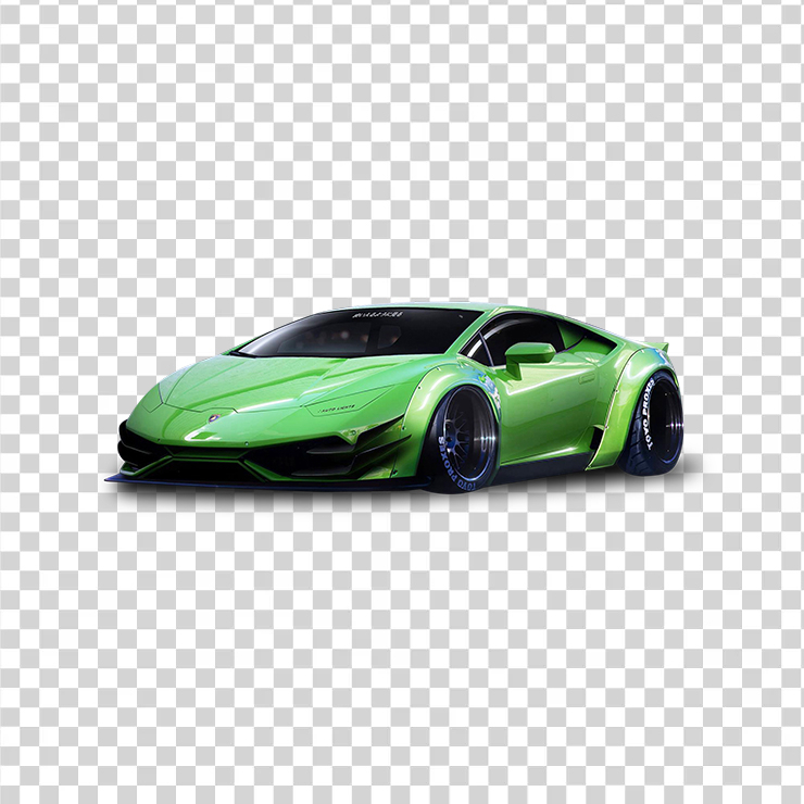 Green Lamborghini Huracan Lpsuperleggera Car