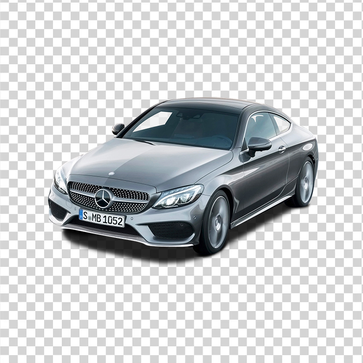Grey Mercedes Benz C Class Coupe Car