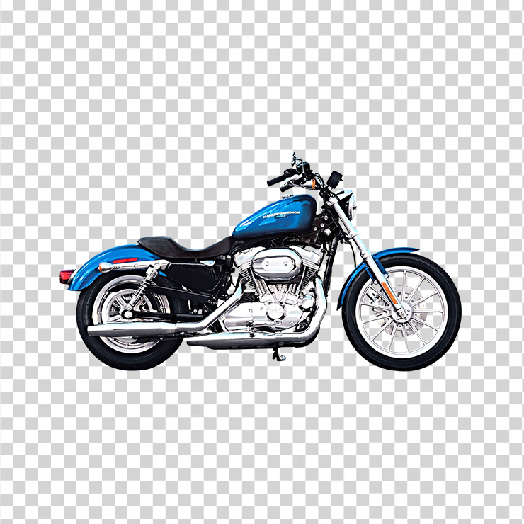 Harley Davidson Blue Motorcycle Bike