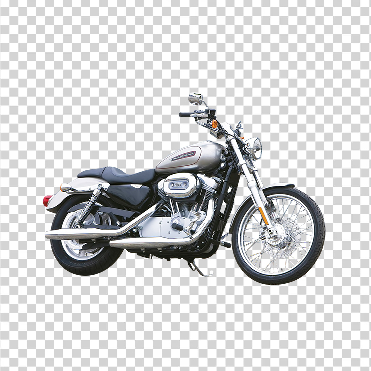 Harley Davidson Silver Motorcycle Bike