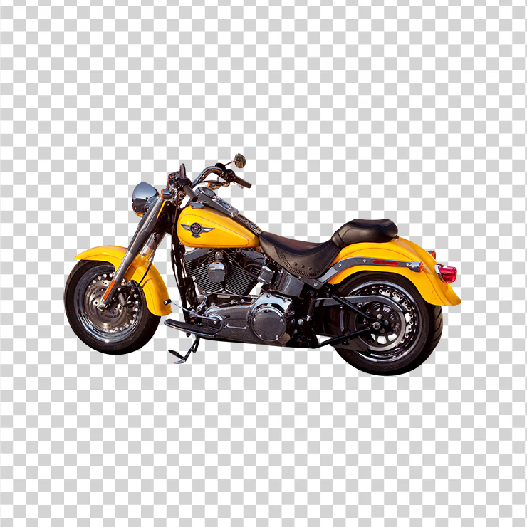 Harley Davidson Yellow Motorcycle Bike