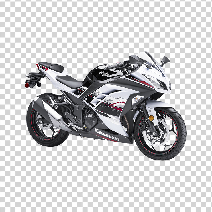 Kawasaki Ninja White Motorcycle Bike