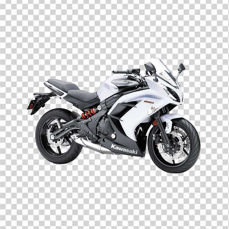 Kawasaki Ninja White Sport Motorcycle Bike