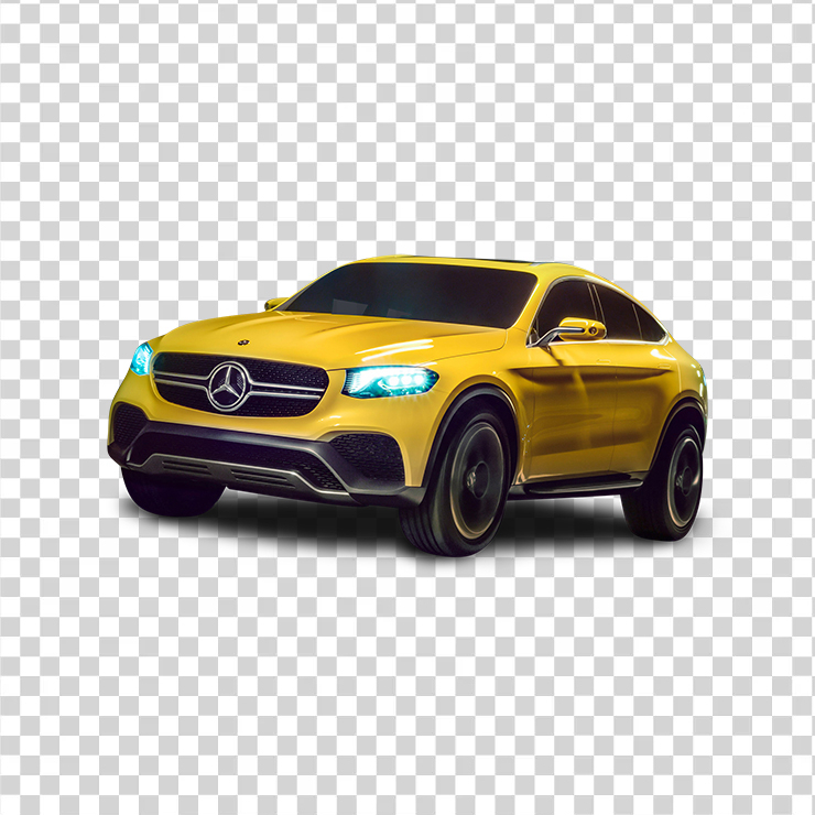 Mercedes Benz Glc Coupe Yellow Car