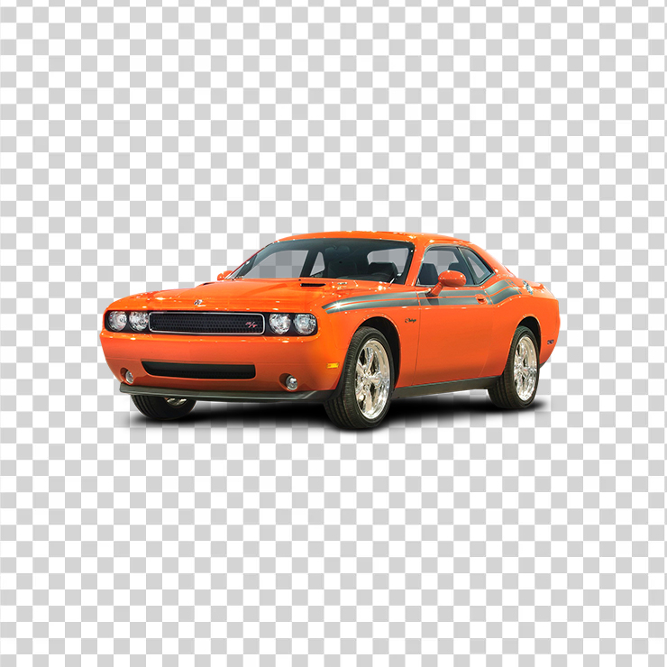 Orange Dodge Challenger Rt Car