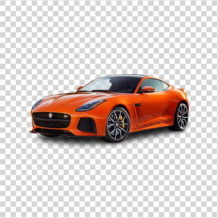 Orange Jaguar F Type Svr Coupe Car