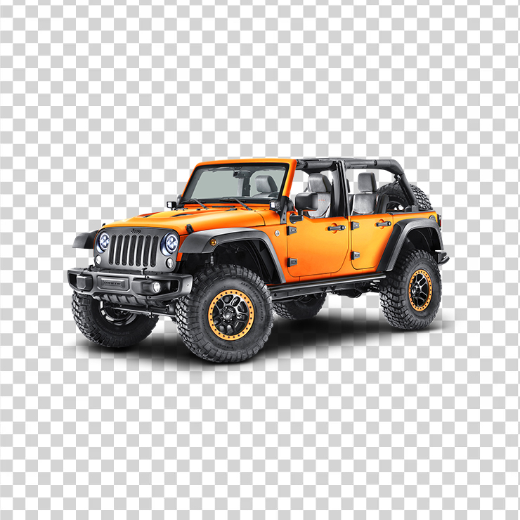 Orange Jeep Wrangler Car