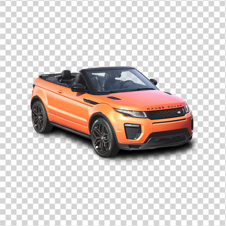 Orange Land Rover Range Rover Evoque Convertible Car