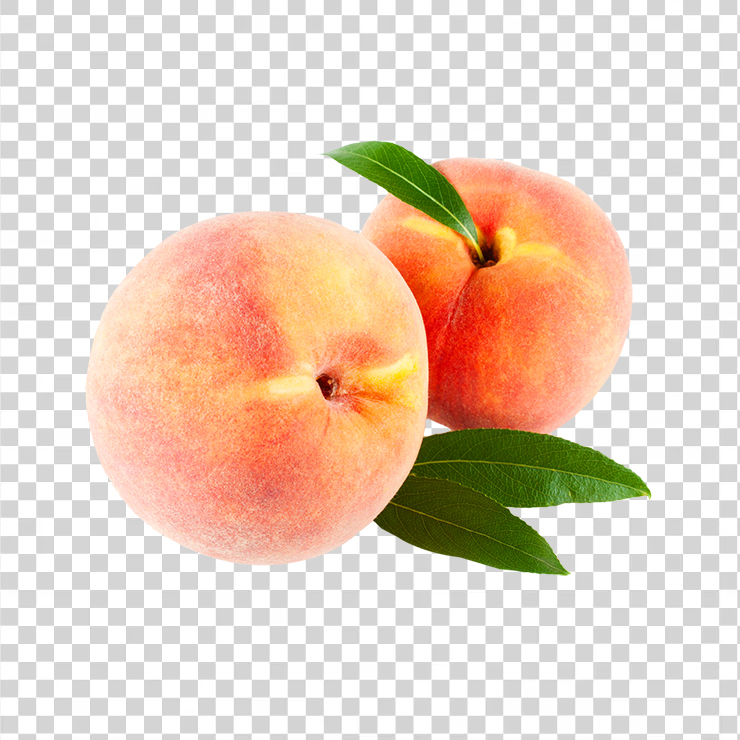 Peach With Leaves