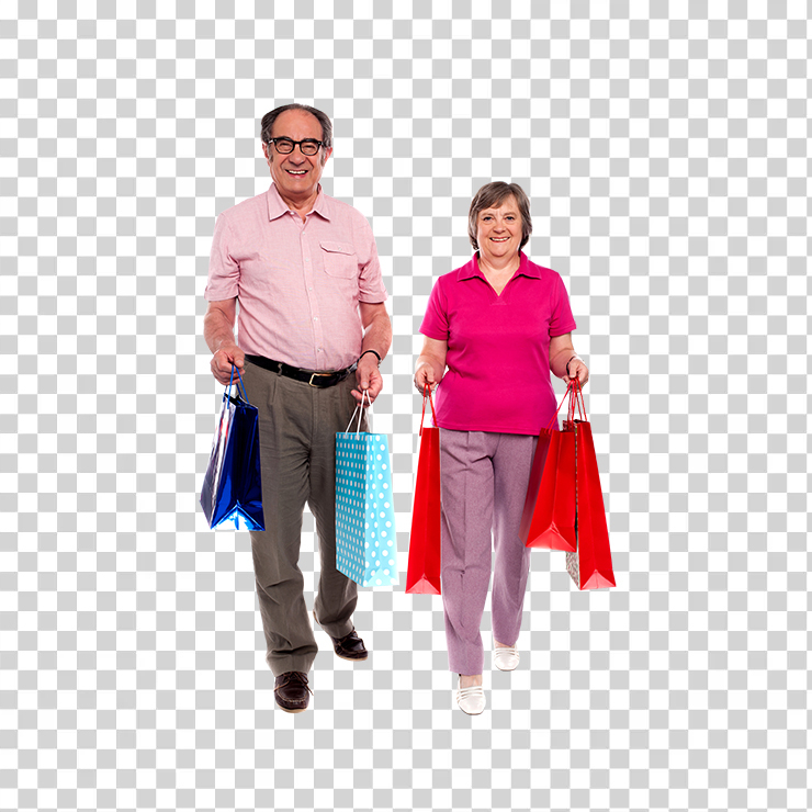People Shopping Holding Bag