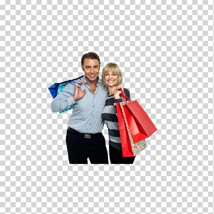 People Shopping Holding Bag  1
