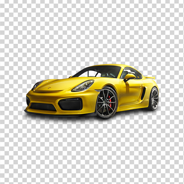 Porsche Cayman Gt Yellow Car