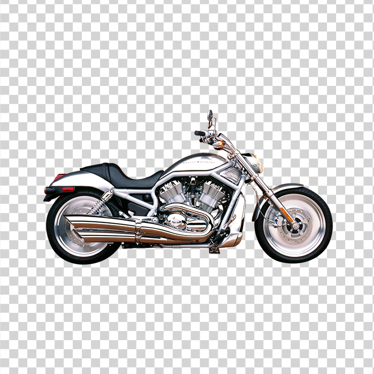 Silver Harley Davidson Motorcycle Bike