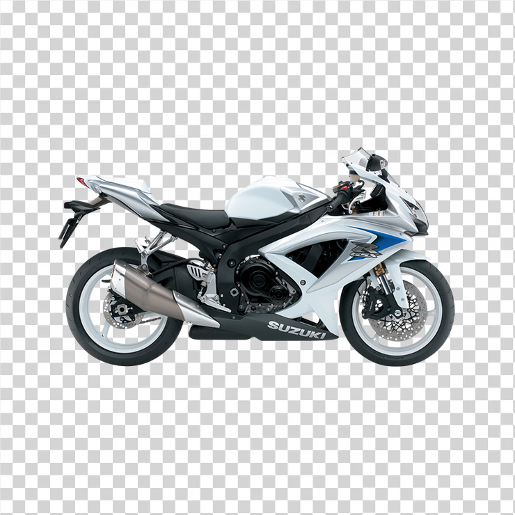 Suzuki Gsx R White Motorcycle Bike