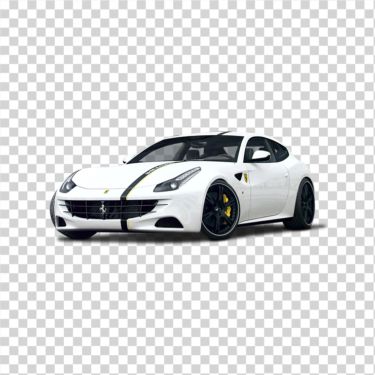 White Ferrari Ff Car