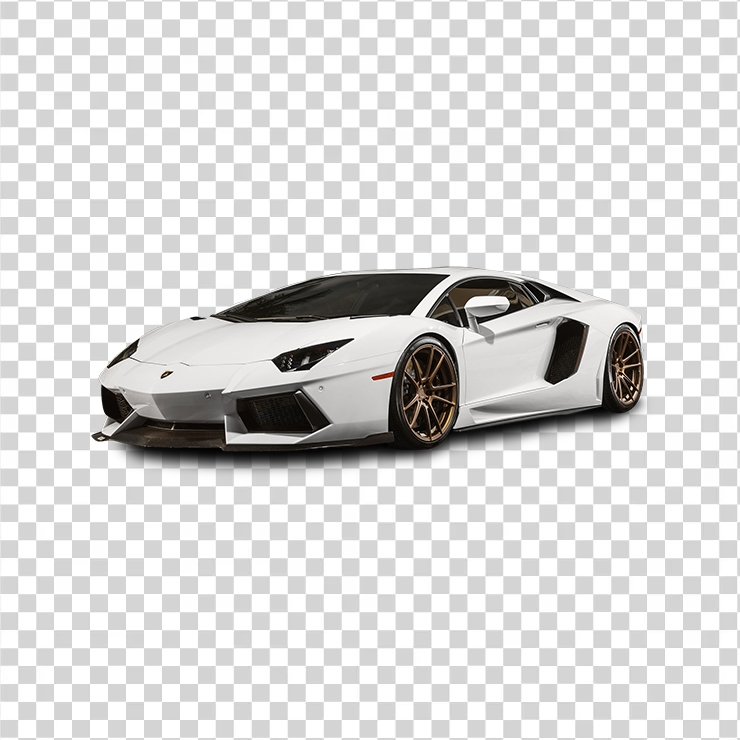 White Lamborghini Aventador Car