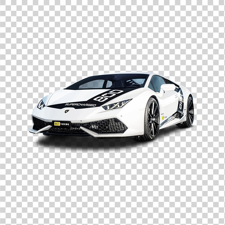 White Lamborghini Huracan O Ct Supercharged Car