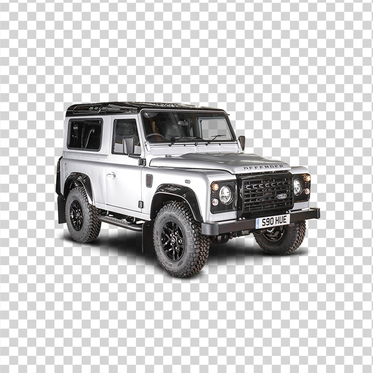 White Land Rover Defender Car