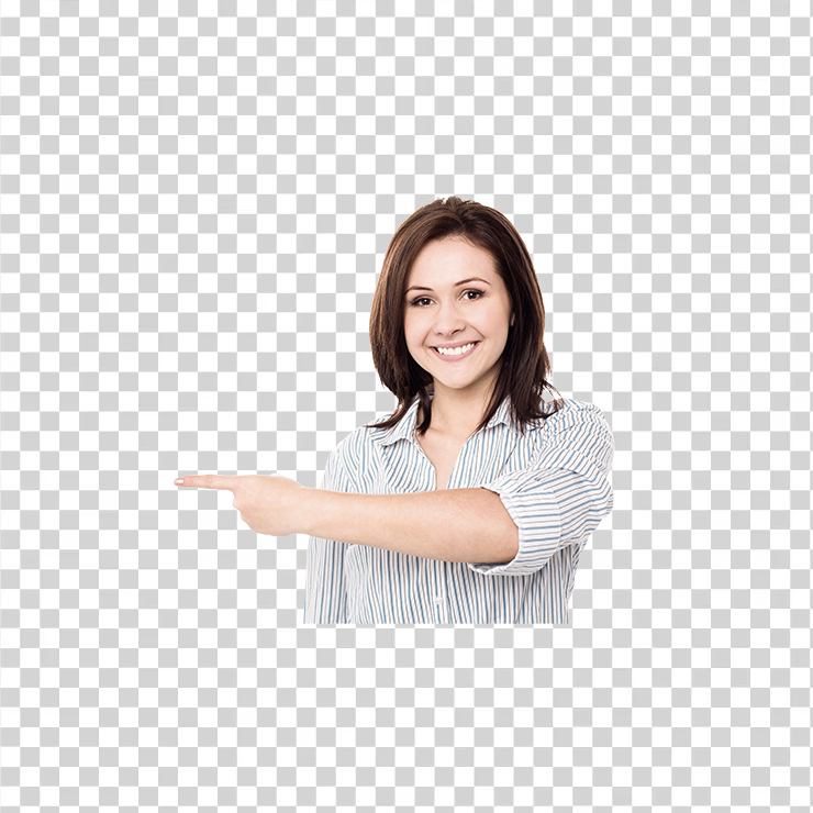 Women Pointing Left Background  1