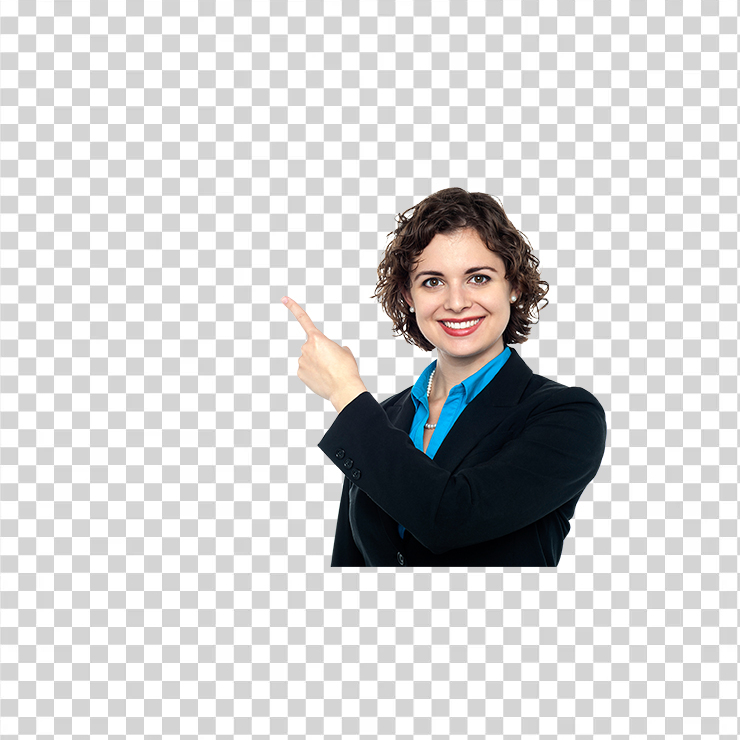 Women Pointing Left Download Image