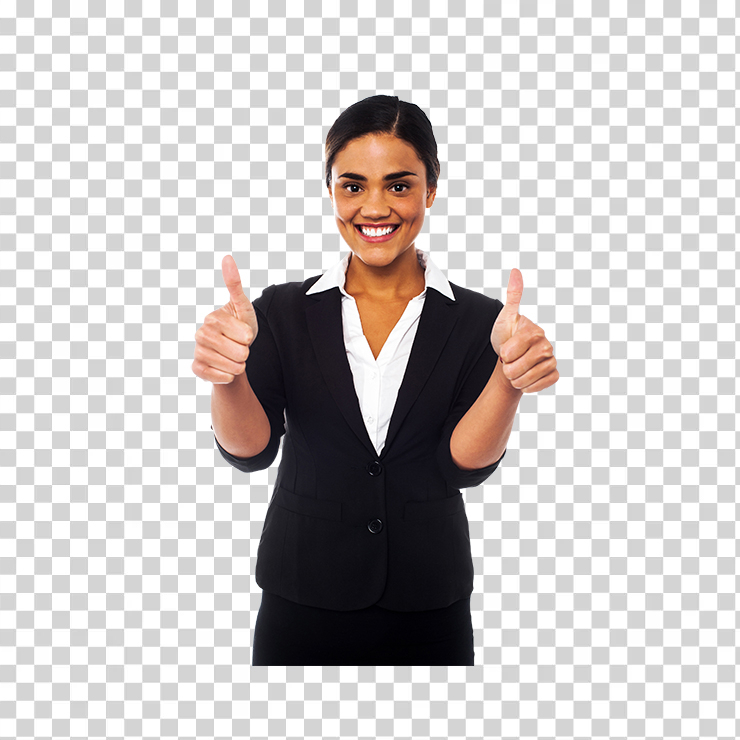 Women Pointing Thumbs Up Image