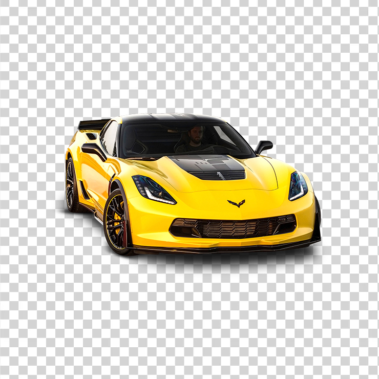 Yellow Chevrolet Corvette Z C Car