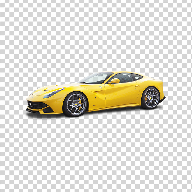Yellow Ferrari Fberlinetta Car