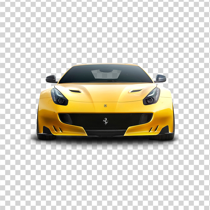 Yellow Ferrari Ftdf Car Front