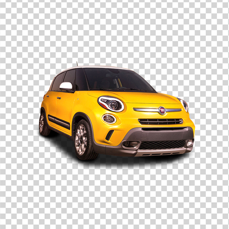 Yellow Fiat L Car