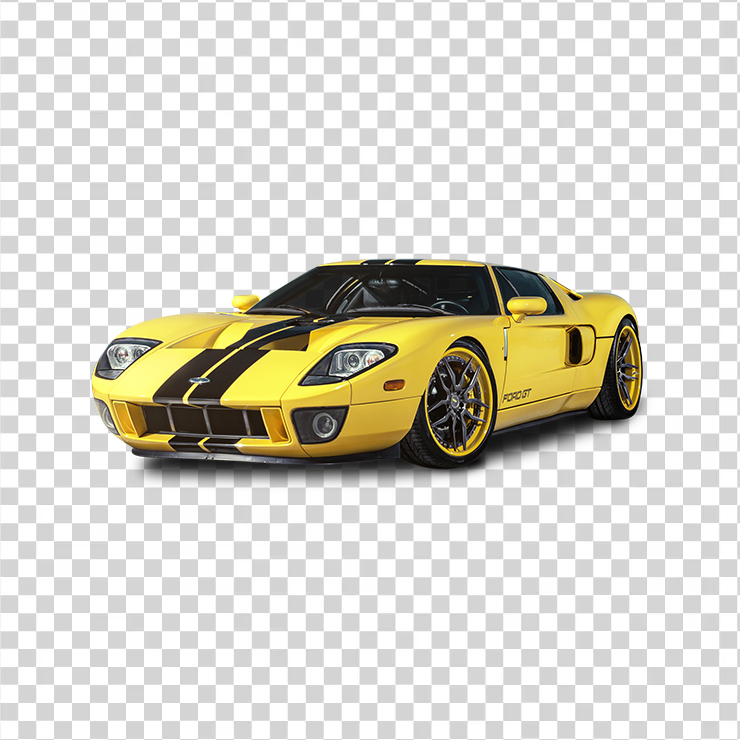 Yellow Ford Gt Car