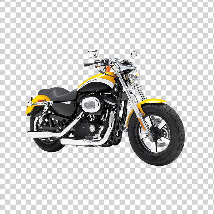 Yellow Harley Davidson Sportster Motorcycle Bike