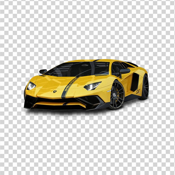 Yellow Lamborghini Aventador Car