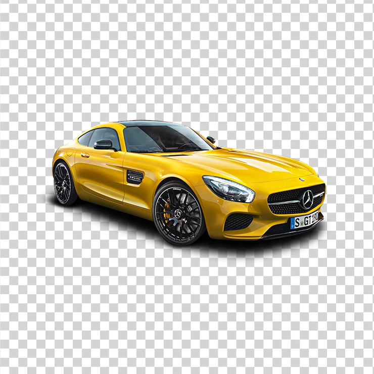 Yellow Mercedes Benz Amg Gt Car