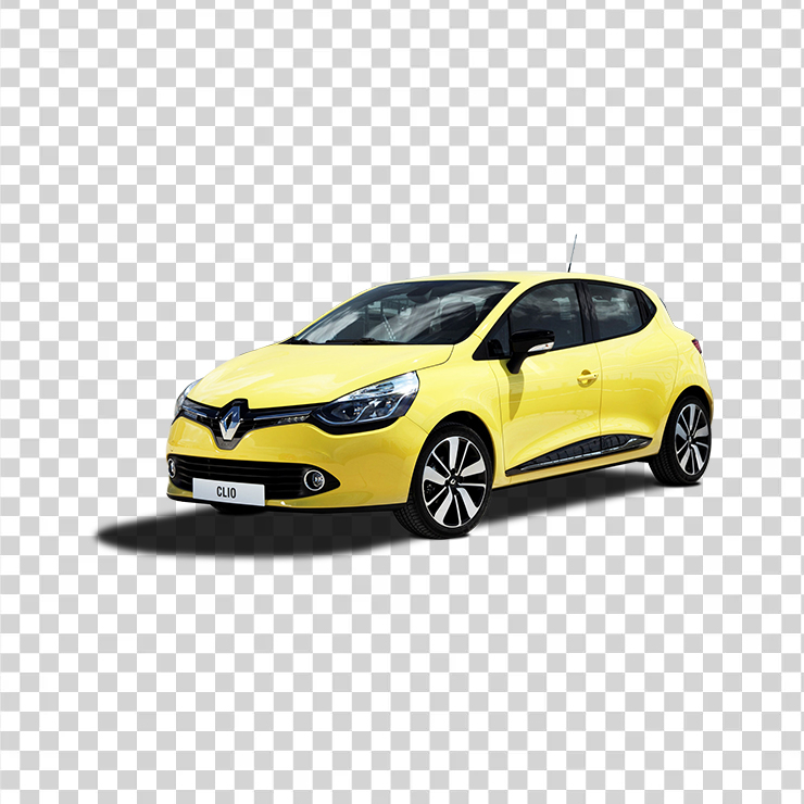 Yellow Renault Clio Car