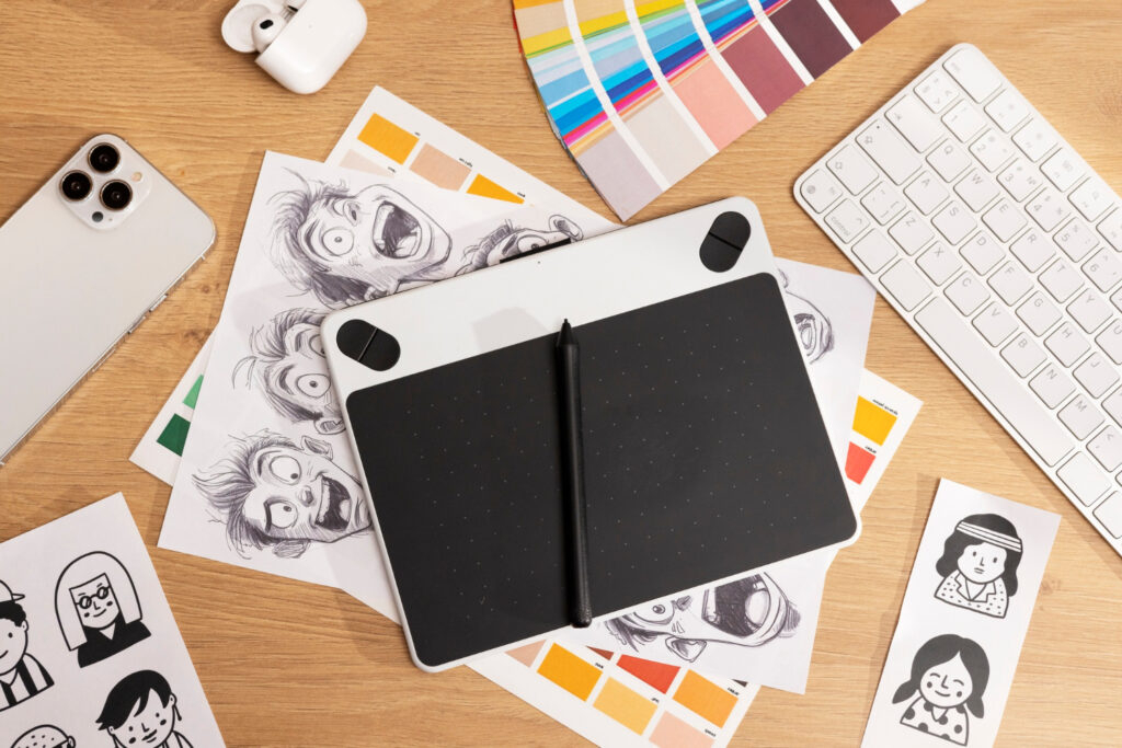 Social enterprise branding audit process with brand strategy documents and planning materials